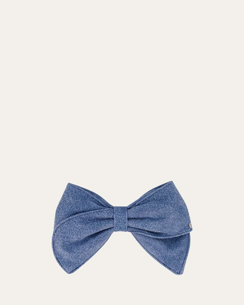 Denim Bow Barrette